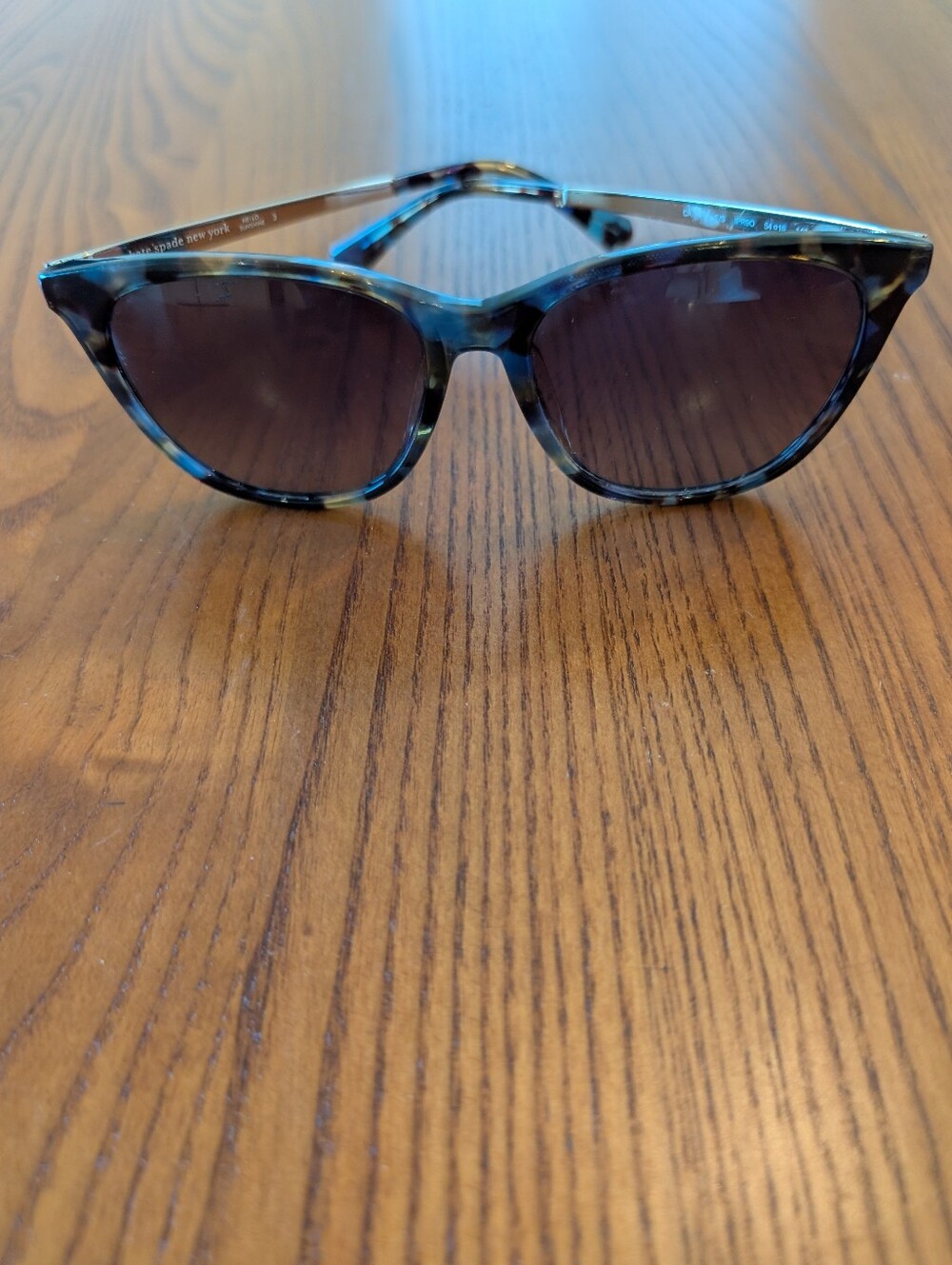 Kate Spade Cat-Eye Tortoiseshell Sunglasses - Green/Blue Tortoise